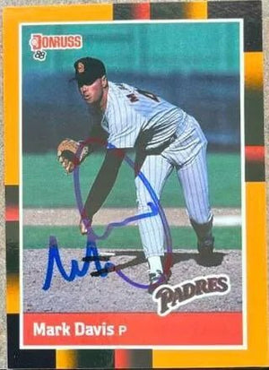 Mark Davis Signed 1988 Donruss Baseball's Best Baseball Card - San Diego Padres