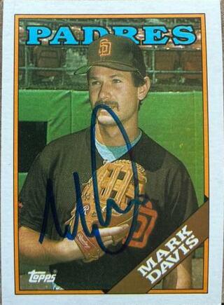 Mark Davis Signed 1988 Topps Baseball Card - San Diego Padres - PastPros