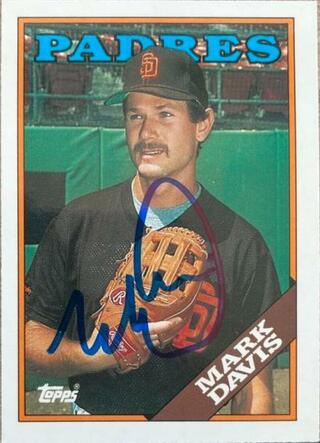 Mark Davis Signed 1988 Topps Tiffany Baseball Card - San Diego Padres - PastPros