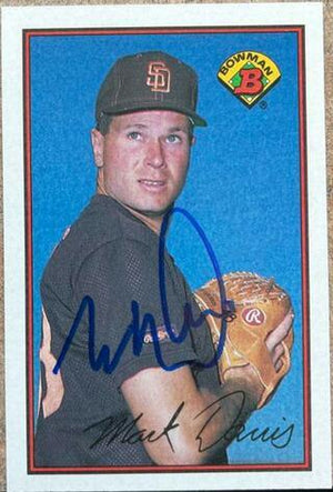 Mark Davis Signed 1989 Bowman Baseball Card - San Diego Padres - PastPros