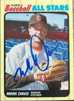 Mark Davis Signed 1989 Fleer All-Stars Baseball Card - San Diego Padres