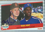 Mark Davis Signed 1989 Fleer Dual Heat Baseball Card - San Diego Padres - PastPros