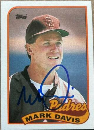 Mark Davis Signed 1989 Topps Baseball Card - San Diego Padres - PastPros