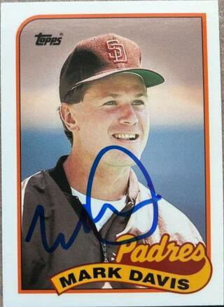 Mark Davis Signed 1989 Topps Tiffany Baseball Card - San Diego Padres - PastPros