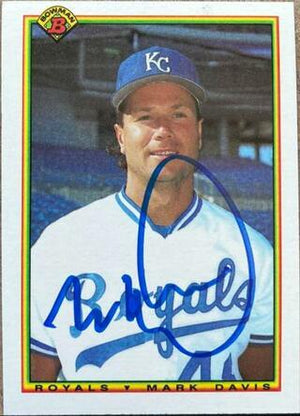 Mark Davis Signed 1990 Bowman Baseball Card - Kansas City Royals - PastPros