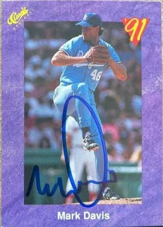 Mark Davis Signed 1990 Classic Game Baseball Card - Kansas City Royals
