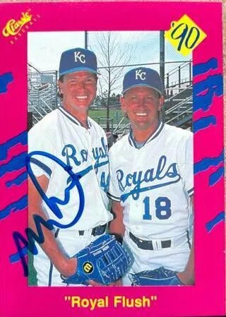 Mark Davis Signed 1990 Classic Update Royal Flush Baseball Card - Kansas City Royals