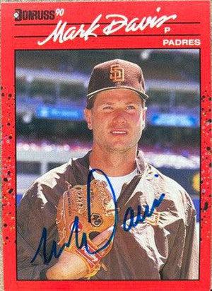 Mark Davis Signed 1990 Donruss Baseball Card - San Diego Padres - PastPros