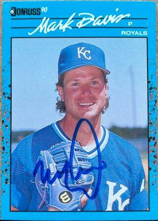 Mark Davis Signed 1990 Donruss Baseball's Best Baseball Card - Kansas City Royals - PastPros