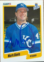Mark Davis Signed 1990 Fleer Update Baseball Card - Kansas City Royals - PastPros