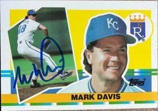 Mark Davis Signed 1990 Topps Big Baseball Card - Kansas City Royals