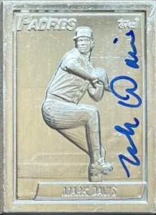 Mark Davis Signed 1990 Topps Gallery of Champions Aluminum Baseball Card - San Diego Padres