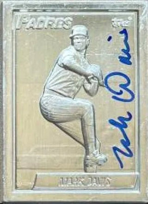 Mark Davis Signed 1990 Topps Gallery of Champions Aluminum Baseball Card - San Diego Padres