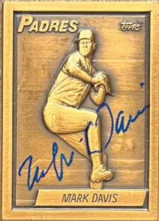 Mark Davis Signed 1990 Topps Gallery of Champions Bronze Baseball Card - San Diego Padres