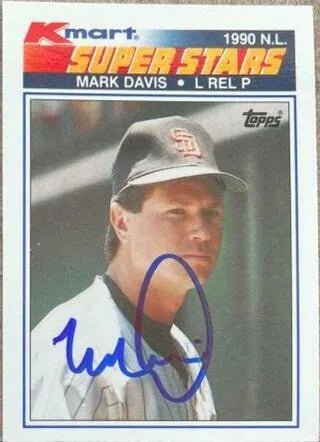 Mark Davis Signed 1990 Topps K-Mart Superstores Baseball Card - San Diego Padres