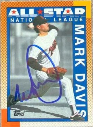 Mark Davis Signed 1990 Topps Tiffany All-Star Baseball Card - San Diego Padres #407