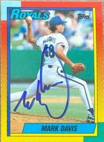 Mark Davis Signed 1990 Topps Tiffany Traded Baseball Card - Kansas City Royals - PastPros