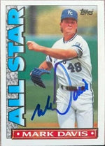 Mark Davis Signed 1990 Topps TV All-Stars Baseball Card - Kansas City Royals