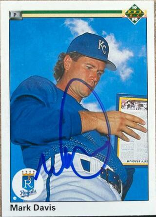 Mark Davis Signed 1990 Upper Deck Baseball Card - Kansas City Royals - PastPros