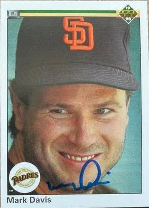 Mark Davis Signed 1990 Upper Deck Baseball Card - San Diego Padres