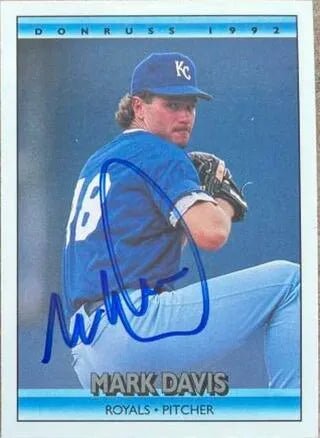 Mark Davis Signed 1992 Donruss Baseball Card - Kansas City Royals