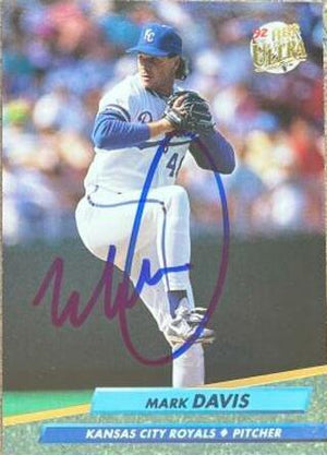 Mark Davis Signed 1992 Fleer Ultra Baseball Card - Kansas City Royals - PastPros
