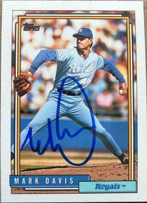 Mark Davis Signed 1992 Topps Baseball Card - Kansas City Royals - PastPros