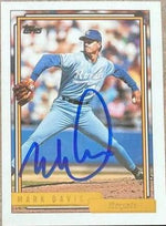 Mark Davis Signed 1992 Topps Gold Baseball Card - Kansas City Royals