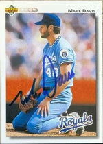 Mark Davis Signed 1992 Upper Deck Baseball Card - Kansas City Royals