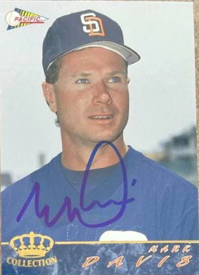 Mark Davis Signed 1994 Pacific Crown Collection Baseball Card - San Diego Padres