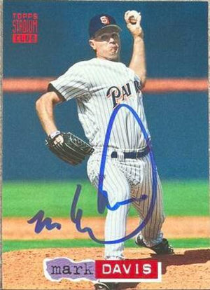 Mark Davis Signed 1994 Stadium Club Baseball Card - San Diego Padres - PastPros