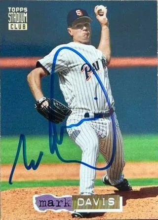 Mark Davis Signed 1994 Stadium Club Golden Rainbow Baseball Card - San Diego Padres