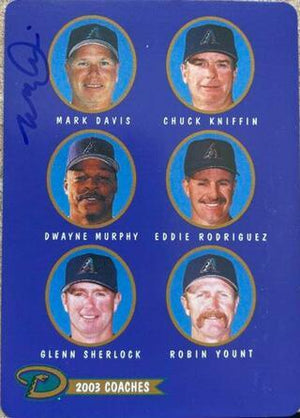 Mark Davis Signed 2003 Keebler Baseball Card - Arizona Diamondbacks - PastPros