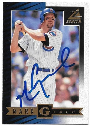 Mark Grace Signed 1998 Zenith Baseball Card - Chicago Cubs