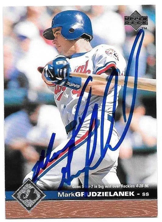Mark Grudzialanek Signed 1997 Upper Deck Baseball Card - Montreal Expos