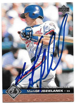 Mark Grudzialanek Signed 1997 Upper Deck Baseball Card - Montreal Expos