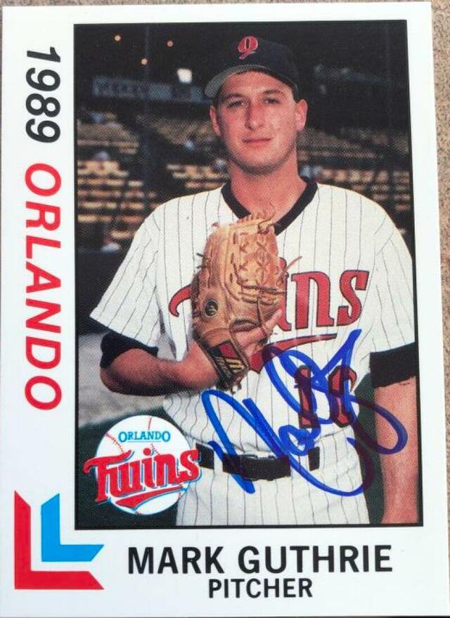 Mark Guthrie Signed 1989 Best Baseball Card - Orlando Twins - PastPros