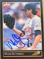 Mark Guthrie Signed 1992 Leaf Black Gold Baseball Card - Minnesota Twins - PastPros
