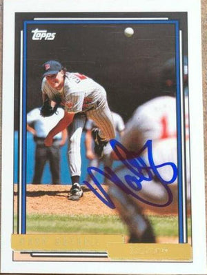 Mark Guthrie Signed 1992 Topps Gold Baseball Card - Minnesota Twins - PastPros