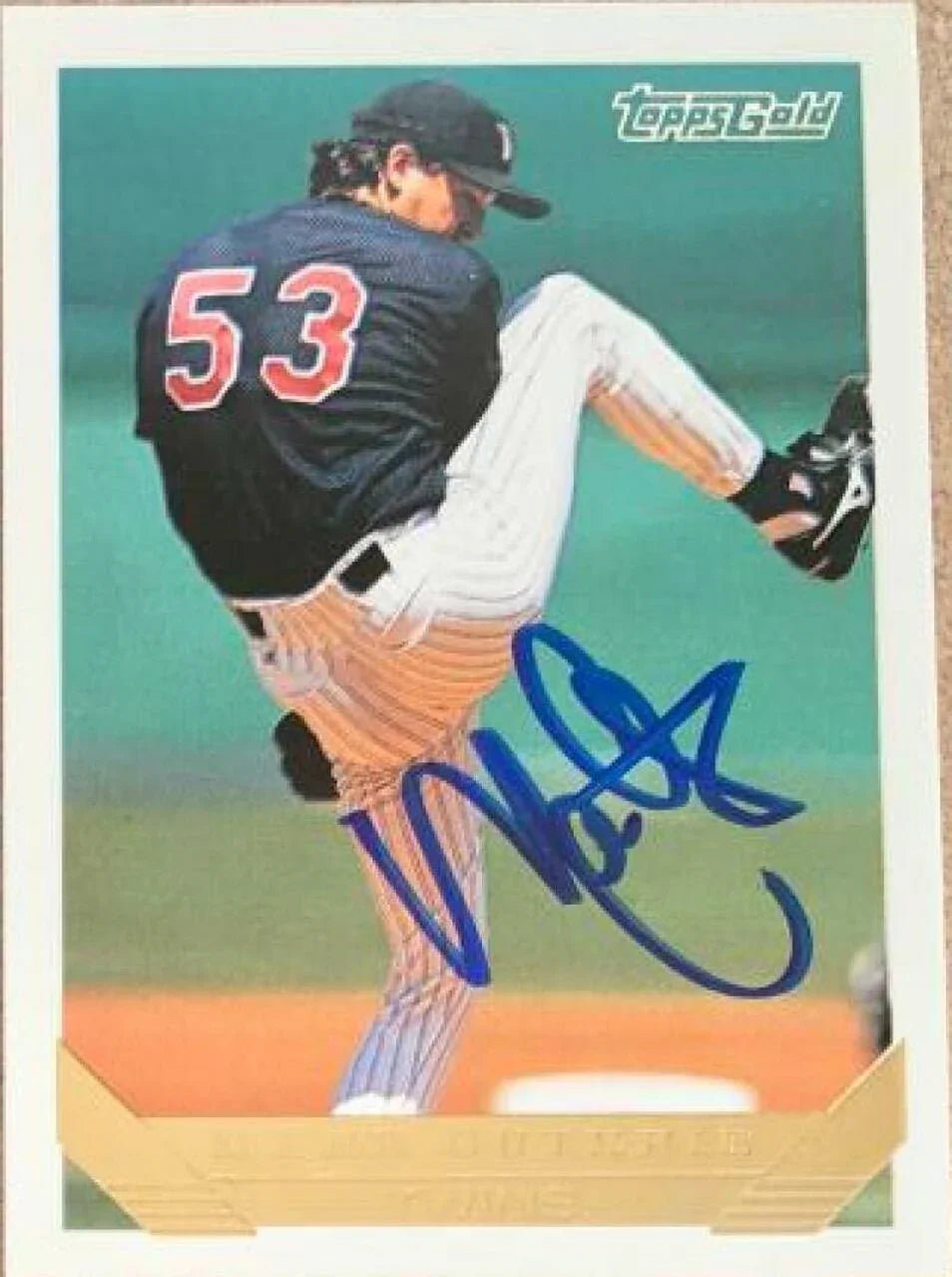 Mark Guthrie Signed 1993 Topps Gold Baseball Card - Minnesota Twins
