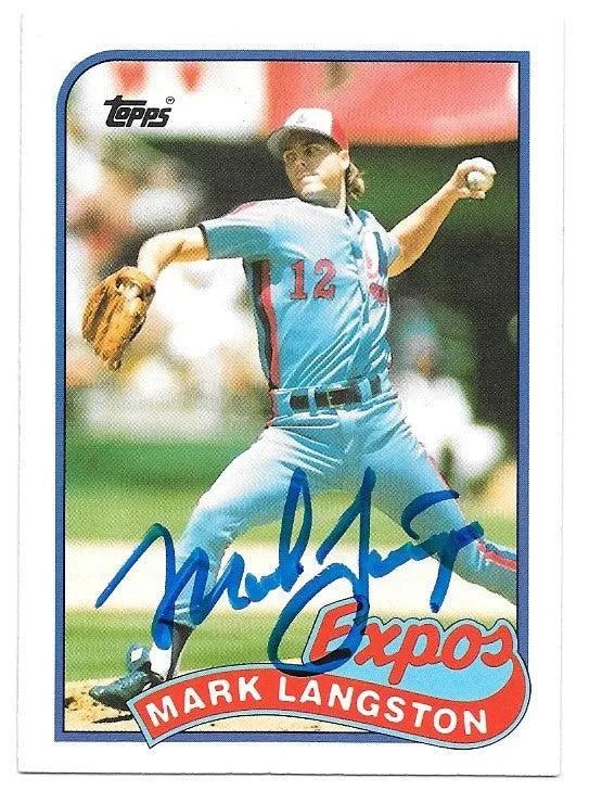 Mark Langston Signed 1989 Topps Traded Baseball Card - Montreal Expos