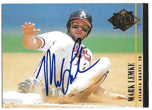 Mark Lemke Signed 1994 Fleer Ultra Baseball Card - Atlanta Braves - PastPros