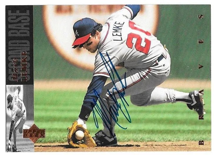 Mark Lemke Signed 1994 Upper Deck Baseball Card - Atlanta Braves