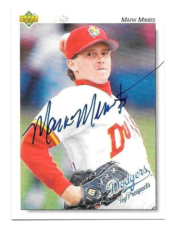 Mark Mimbs Signed 1992 Upper Deck Minors Baseball Card - Los Angeles Dodgers