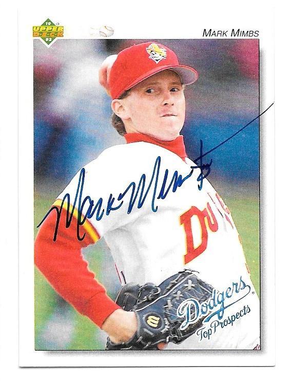 Mark Mimbs Signed 1992 Upper Deck Minors Baseball Card - Los Angeles Dodgers - PastPros