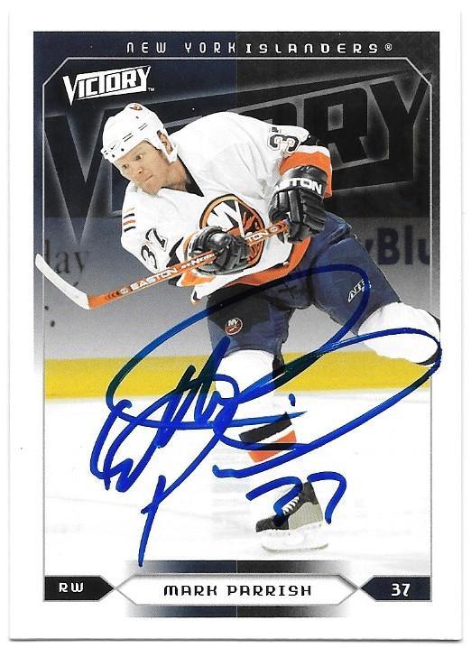 Mark Parrish Signed 2004-05 Victory Hockey Card - New York Islanders - PastPros