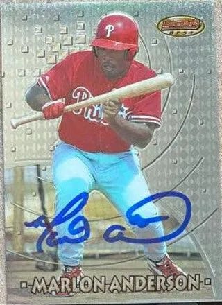Marlon Anderson Signed 1997 Bowman's Best Baseball Card - Philadelphia Phillies