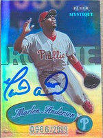 Marlon Anderson Signed 1999 Fleer Mystique Baseball Card - Philadelphia Phillies - PastPros