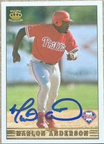 Marlon Anderson Signed 1999 Pacific Crown Collection Baseball Card - Philadelphia Phillies