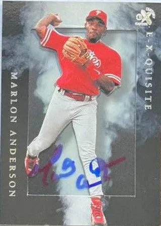 Marlon Anderson Signed 1999 SkyBox E-X Century E-Xquisite Baseball Card - Philadelphia Phillies